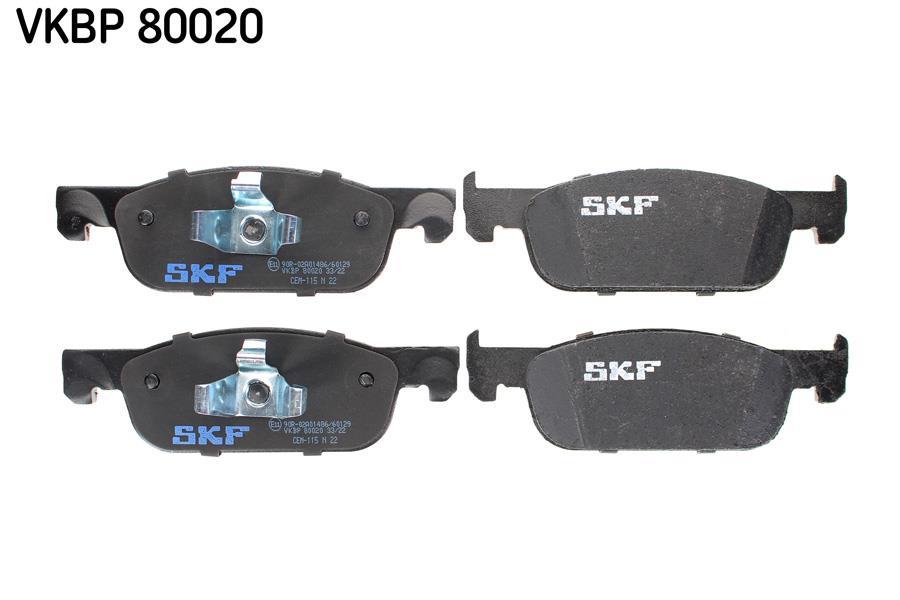 Jeu de 4 plaquettes de frein SKF ref. VKBP 80020